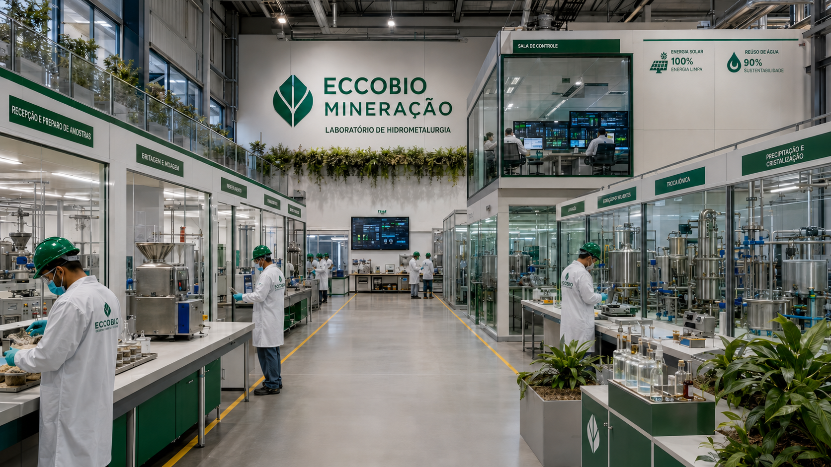 Laboratório de hidrometalurgia Eccobio